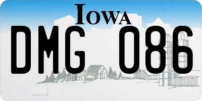 IA license plate DMG086