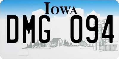 IA license plate DMG094