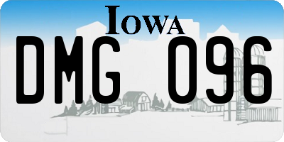 IA license plate DMG096
