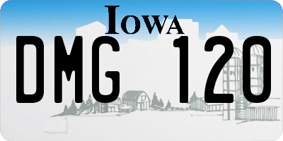 IA license plate DMG120
