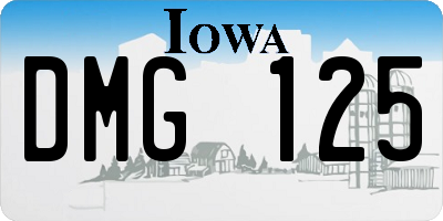 IA license plate DMG125