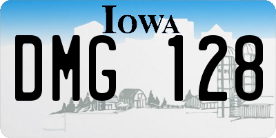 IA license plate DMG128