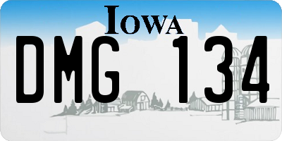 IA license plate DMG134