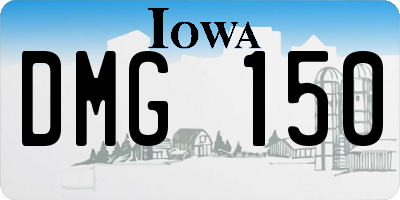 IA license plate DMG150