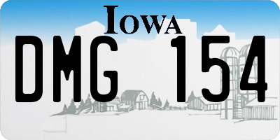 IA license plate DMG154