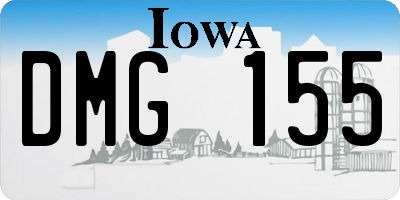 IA license plate DMG155
