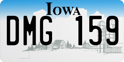 IA license plate DMG159