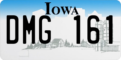 IA license plate DMG161