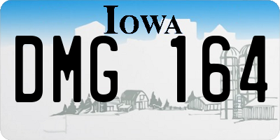 IA license plate DMG164