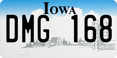 IA license plate DMG168