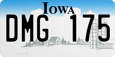 IA license plate DMG175