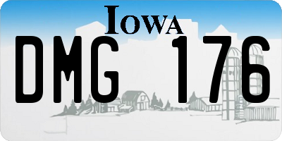 IA license plate DMG176