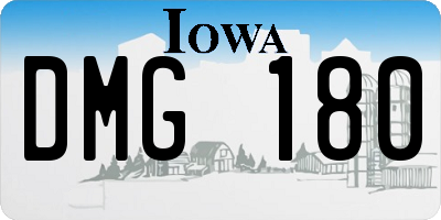 IA license plate DMG180