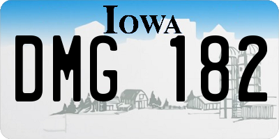 IA license plate DMG182