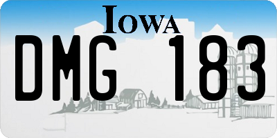 IA license plate DMG183