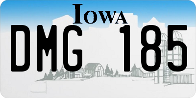 IA license plate DMG185