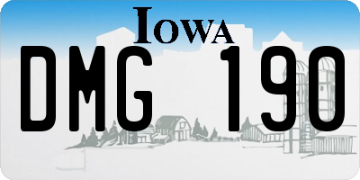 IA license plate DMG190