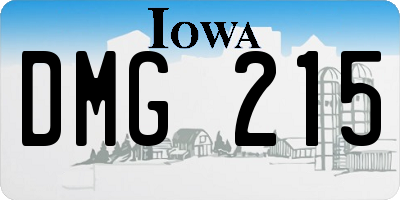 IA license plate DMG215