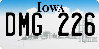 IA license plate DMG226