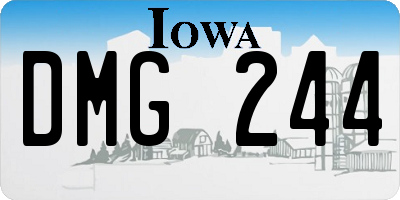 IA license plate DMG244