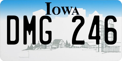 IA license plate DMG246