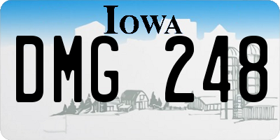 IA license plate DMG248