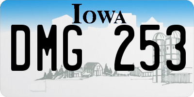 IA license plate DMG253