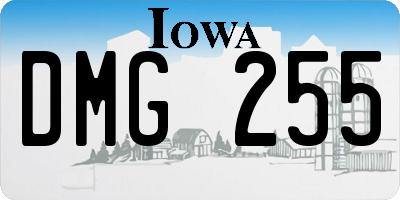 IA license plate DMG255