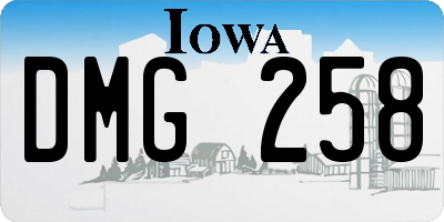 IA license plate DMG258