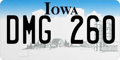 IA license plate DMG260