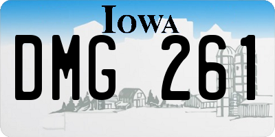 IA license plate DMG261