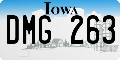 IA license plate DMG263