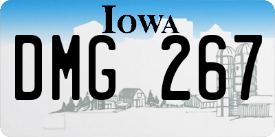 IA license plate DMG267