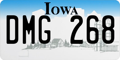 IA license plate DMG268