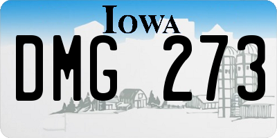 IA license plate DMG273