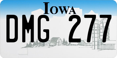 IA license plate DMG277