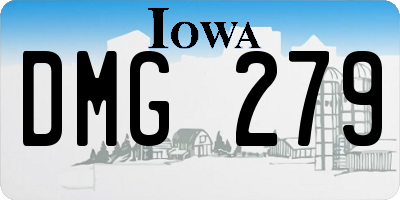 IA license plate DMG279