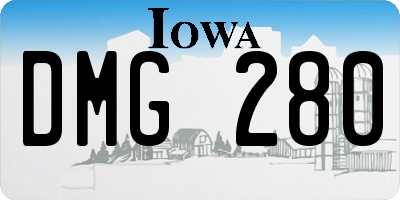 IA license plate DMG280