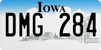 IA license plate DMG284