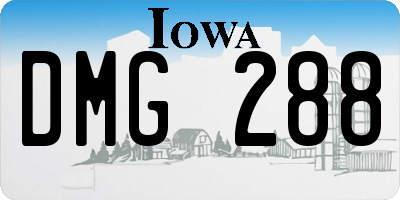 IA license plate DMG288