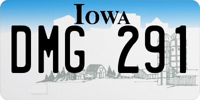 IA license plate DMG291