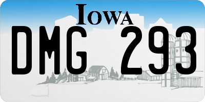 IA license plate DMG293