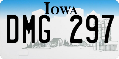 IA license plate DMG297