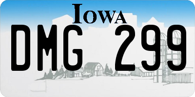 IA license plate DMG299