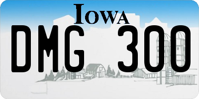 IA license plate DMG300