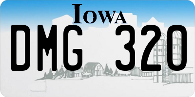 IA license plate DMG320