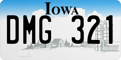 IA license plate DMG321