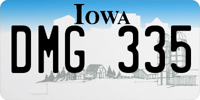 IA license plate DMG335