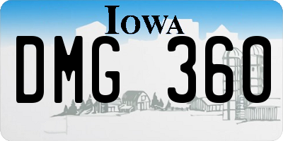 IA license plate DMG360