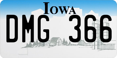 IA license plate DMG366
